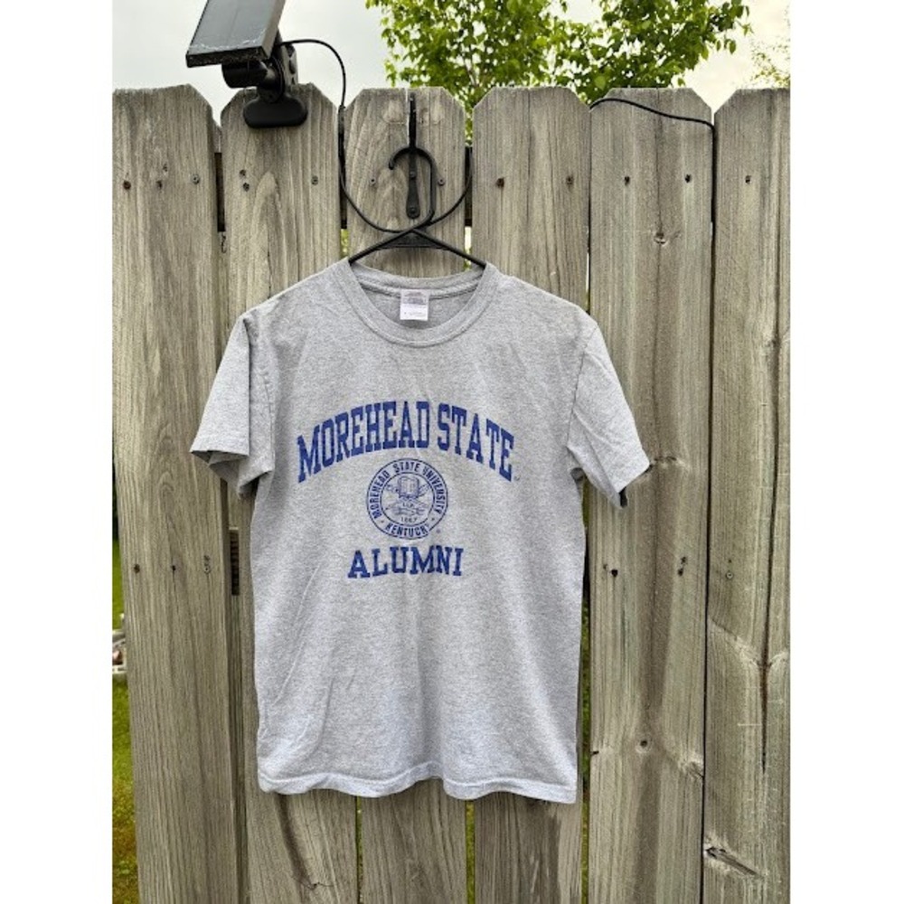 Gildan Morehead State University Alumni T-Shirt Gray Blue Mens Small MSU KY